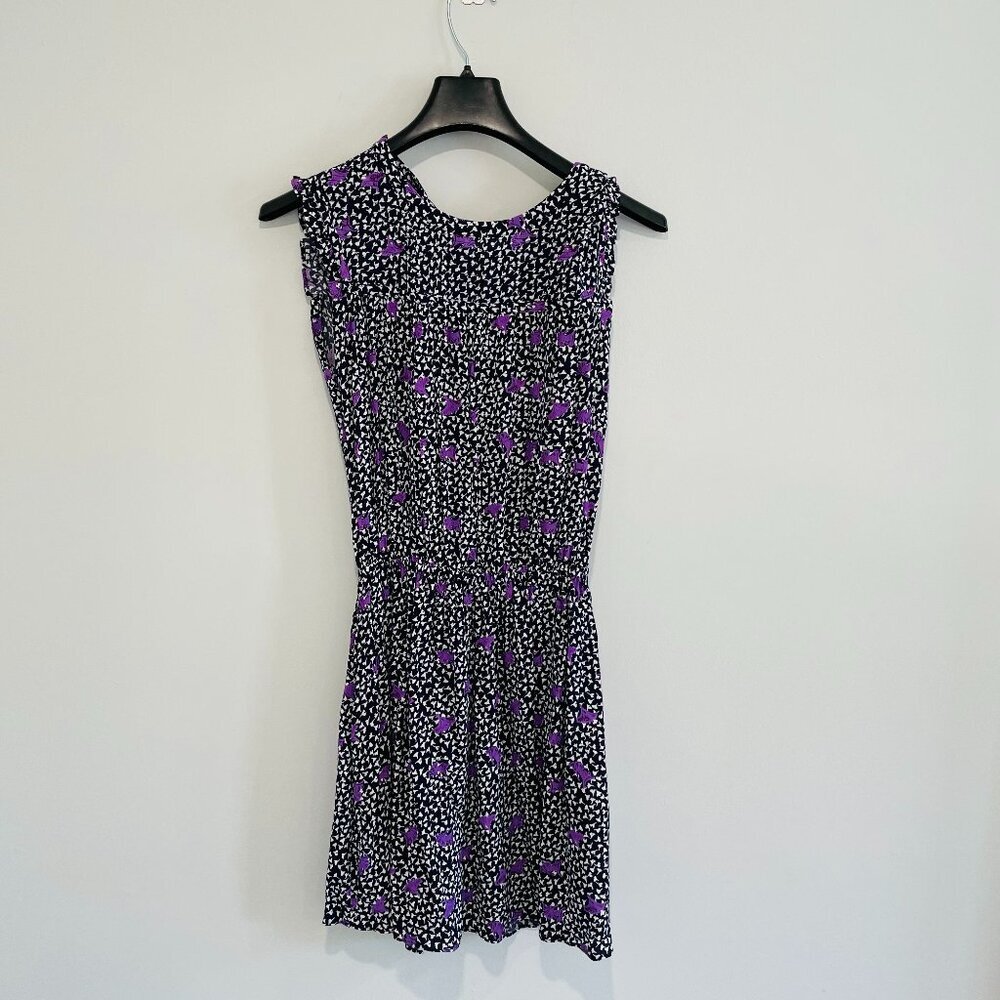 Maje Black and Purple Women Dress Size EU 36